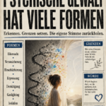 Das Magazinlayout von Eve zeigt die Schlagzeile „Psychische Gewalt hat viele Formen“ mit Kästen zu Grenzen und Würde.